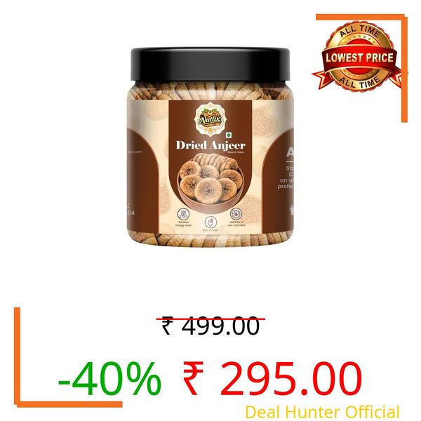 NUTLIX Dried Afghani Anjeer 500gm| Dry Fruits in Fresh | Dry Figs | Naturally Sweet Fiber Rich Anjeer for Digestion, Energy & Healthy Snacking