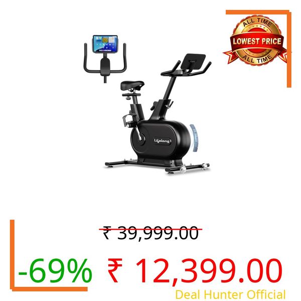 Lifelong Magnetic Spin Fitness Bike|12Kg Flywheel 9-Levels Adjustable Resistance| Gym Equipment| Exercise Cycle for Home with Magnetic Brake|Gym Equipment for Home Workout| Max Weight-120 kg