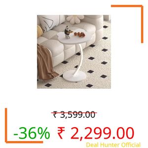 Owme Modern Bear Shape Side Table for Living Room, Cute Cloud Coffee Table Small Space Furniture, Compact Bedside Table with Thick 15mm Top, Minimalist End Table for Sofa Couch Bedroom Office Decor