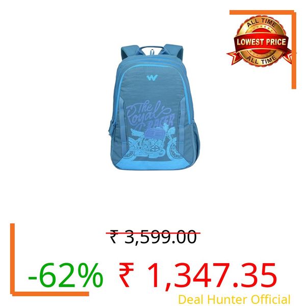 Wildcraft Motorcyle Stories 3 Compartment Laptop Backpack| 45 litre Capacity|Premium Fabric| Padded Strap| Orgainzer| Water resistant |Blue