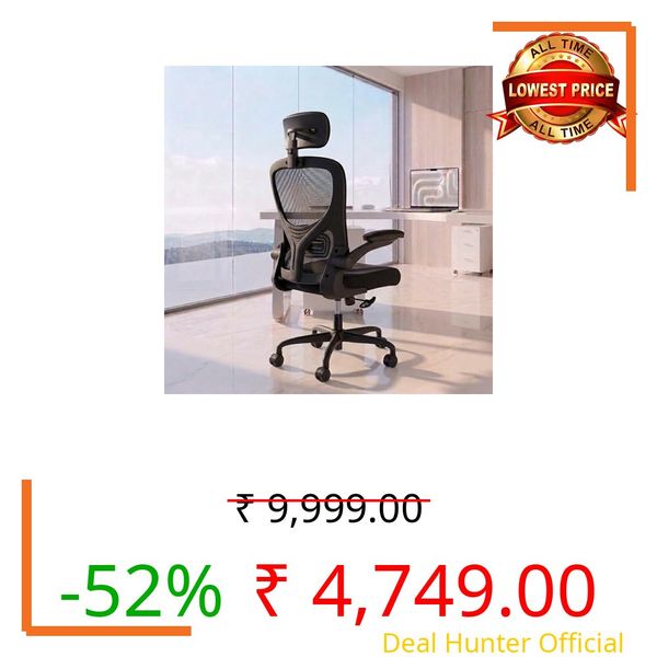 Casa Copenhagen Black | High Back Imported Mesh Fabric Boss Office Chair | Y Design Ergonomic Back Support | 2D Aero Design Adjustable Armrests | Synchro Tilt Lock Mechanism | Adjustable Lumbar