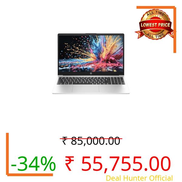 HP 15 (2026), AMD Ryzen 5 Hexa Core 7535U - (16 GB DDR5/512 GB SSD/AMD Radeon 660M Graphics/Windows 11 Home) Thin and Light Business Laptop/15.6" FHD Display/Turbo Silver/Copilot Key/1.5kg/MS Office