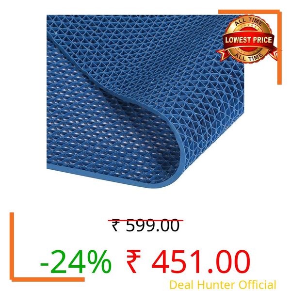 MORADO Anti Skid PVC Rubber Floor Mat | Multipurpose Waterproof Mat for Bathroom Entrance Shower & Swimming Pool | Durable Non-Slip Carpet,Rainmat & Doormat for Indoor & Outdoor Use,2x3ft Blue