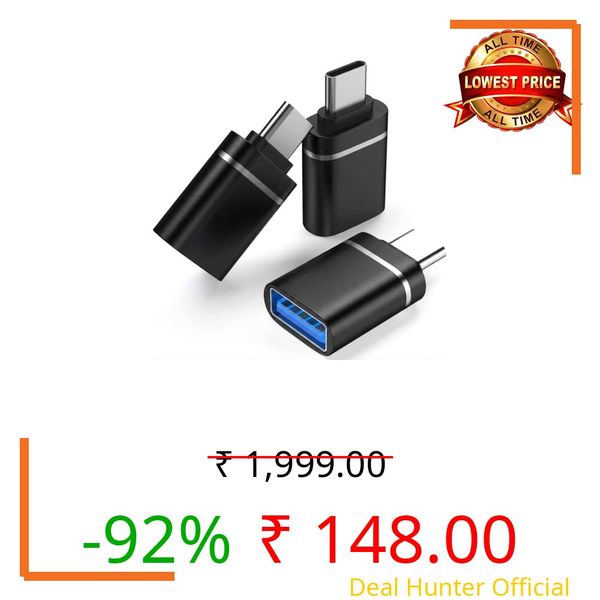 rts 3 Pack Type C OTG Adaptor High-Speed Data Transfer Compatible with Smartphone Laptops Tablets Chargers Notebook iPad MacBook iPhone17 16 15 Mac, Samsung Galaxy S26 S25 S24, and More Type C Devices