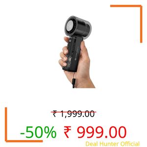 Zebronics Heat Buster 250 Portable Hand Fan, 9000 RPM Speed, Upto 6 Hours Backup, 100 Speed Modes, 3000mAh Battery, LED Display, Battery Indicator, Type-C Charging, Lightweight Design (Black)