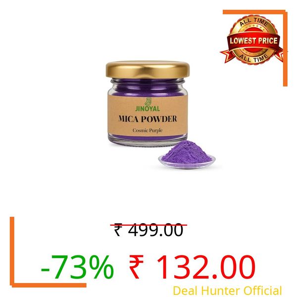 Jinoyal Premium Mica Powder for Resin Art & Craft – Pearl Pigment Powder for Epoxy Resin, Soap Making, Candle Dye, Nail Art, Cosmetic Grade Shimmer Color, DIY Crafts, Jewelry Making & Wax Melts (10g) (Cosmic Purple)
