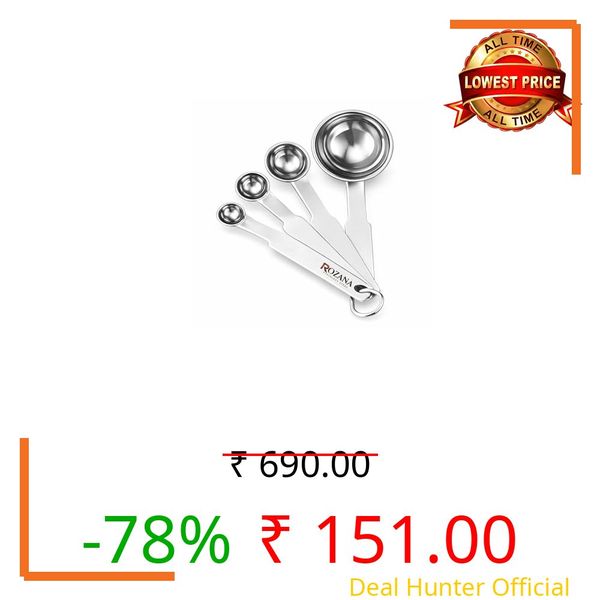 Measuring Spoons Set Stainless Steel | Baking & Cooking Spoon Set | Teaspoon Tablespoon Set | Food Grade, Rust-Free, Durable Kitchen Tools