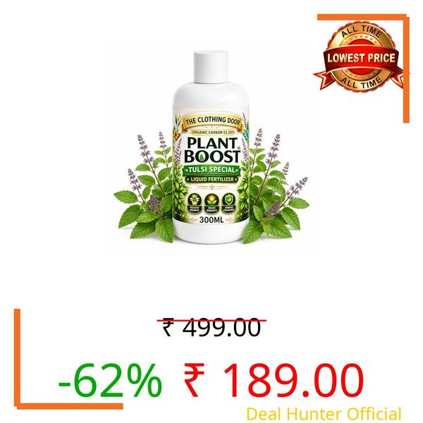 Plant Boost Tulsi Special Plant Food 300ml | Organic Liquid Fertilizer for Tulsi Plants | Supports Healthy Growth and Root Strengthening for Home Garden and Potted Plants