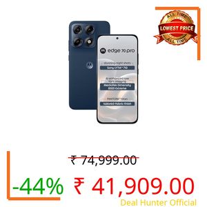 Motorola Edge 70 Pro 5G (Pantone Titan Blue, 12GB RAM, 256GB Storage) | Dimensity 8500 Extreme | 50MP Dual Camera | 6500mAh Battery | 6.8” 144Hz AMOLED Display