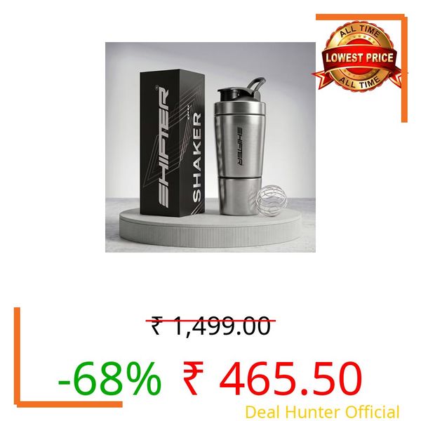 Shifter Stainless Steel Gym Shaker Bottle 500ml | Protein Shaker with Mixer Ball | Leakproof Metal Blender Bottle| Gym, Fitness, Workout, Sports Water Bottle for Men & Women (SILVER-2)