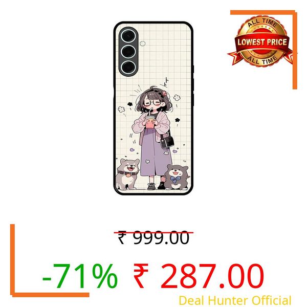 TOLMOL Compatible with Samsung Galaxy M36 5G Mobile Phone Back Cover Case for Metal | Boys & Girls | Cute Girl Pattern 1 Printed Soft Rubber Case (Polycarbonate | Camera Protection)