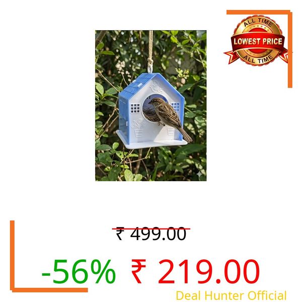 Bird House (Blue & White)