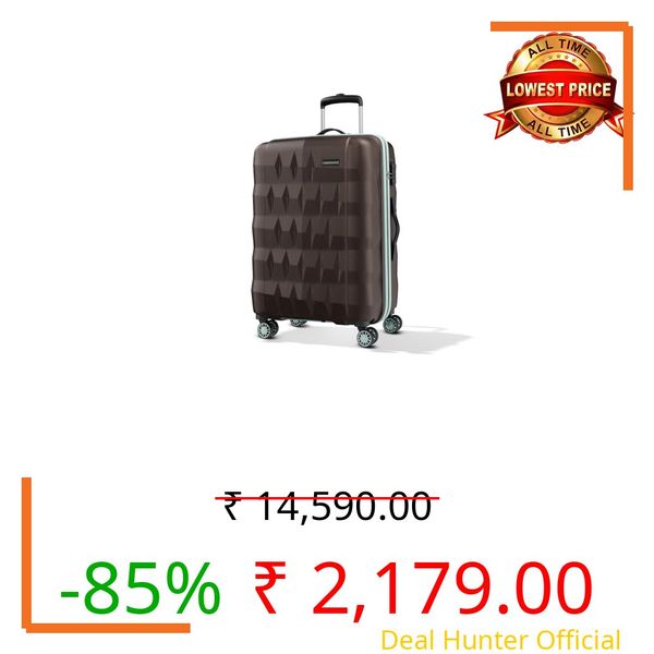 Aristocrat Comet Large Polycarbonate Hard Case 8-Wheel Trolley Bag, Brown