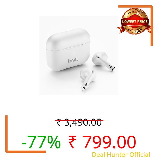 Boat Airdopes Joy v2 w/Up to 35H Battery, Pocketable Design, ASAP™ Charge, 13mm Drivers, Easy Touch Controls, ENx™ Tech, Beast™ Mode, IWP™ & App Support TWS Bluetooth Earbuds with mic (Cloud White)