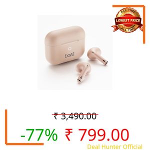 Boat Airdopes Joy v2 w/Up to 35H Battery, Pocketable Design, ASAP™ Charge, 13mm Drivers, Easy Touch Controls, ENx™ Tech, Beast™ Mode, IWP™ & App Support TWS Bluetooth Earbuds with mic (Dusty Rose)