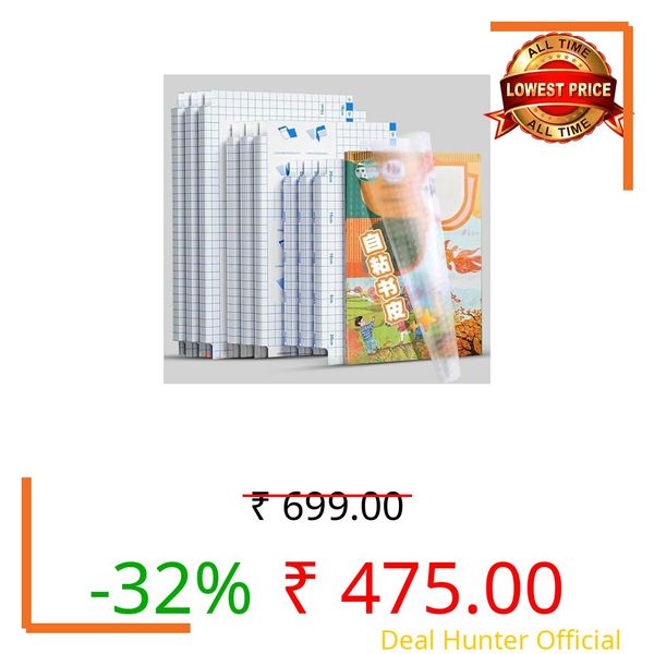 Parssufy Transparent Paper Sticker Book Cover Film Book Binding Cover [60 Pcs- 3 Different Sizes -20 Each] Waterproof Self-Adhesive Book Cover for Office School Textbook Protective Case