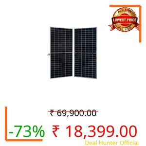 WAAREE 565 Watt TOPCon Non-DCR Bifacial Solar Panel | Pack of 2| High-Efficiency NType Half-Cut Technology | BIS & IEC Certified | Framed Dual Glass Bifacial | 30 Years Output Warranty