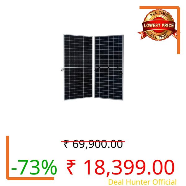 WAAREE 565 Watt TOPCon Non-DCR Bifacial Solar Panel | Pack of 2| High-Efficiency NType Half-Cut Technology | BIS & IEC Certified | Framed Dual Glass Bifacial | 30 Years Output Warranty
