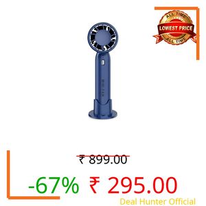 vivinin Mini Fan Portable Fan Rechargeable Mini Handheld Fan USB Rechargeable Fan Portable Pocket Fan Folding Fan Tools multicolour Rechargeable Battery USB Desk and Crafts (Blue)