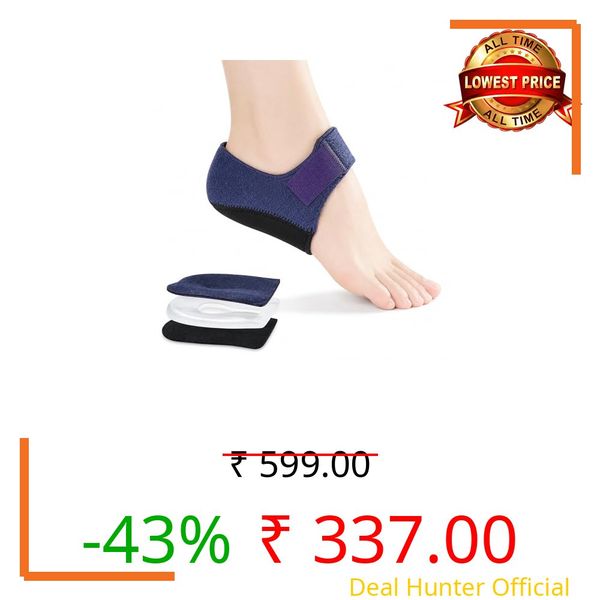 AgniPhant Gel Heel cups Silicon Heel Pad for Heel Ankle Pain - Premium Cushioning Foot Pads for Pain Relief, Comfortable Silicone Heel Pad for Women & Men, Ideal for Active Lifestyle (S - Blue)