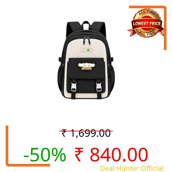BYNOW Unisex Korean Style Laptop Backpack Stylish Casual Backpack for Men And Women School,College and Travel 40 L Backpack (Black)