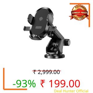CHO KU REI Grip X2 car Mobile Holder for Dashboard with 360 Degree Rotation Phone Holder in car with Quick Release Button, Strong Suction Cup & Dashboard, Mobile Holder for car (Style 1)