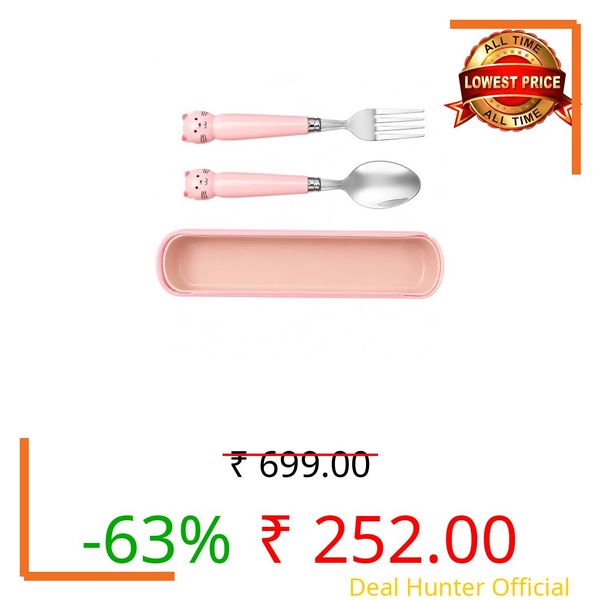 Stainless Steel Fork and Spoon Cutlery Set, with Storage Case