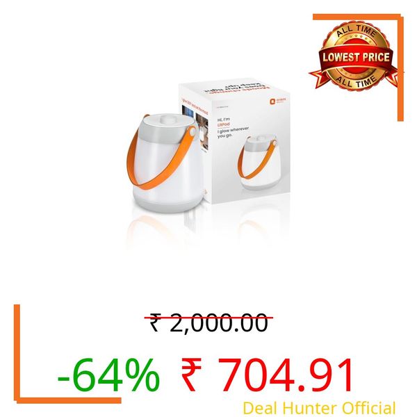 Orient Electric 5W Litpod Rechargable Emergency Lantern with 3 Lighting Modes | 360-Degree Bright Illumination| 1800 mAh Battery | Upto 4 Hours Back Up | Type-C | Warm, Natural & Cool White