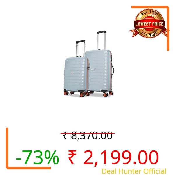 Aristocrat Altitude Set of 2 (Cabin+Medium) Trolley Bags, Surf Spray