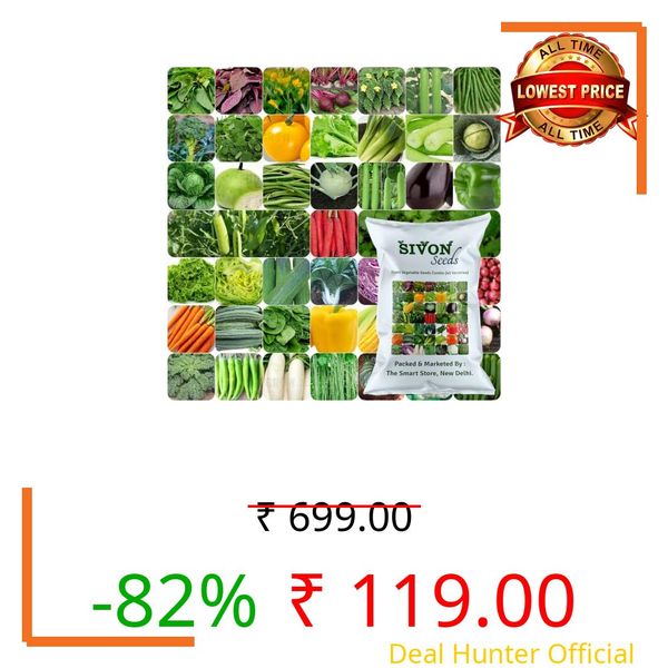 SIVON Vegetable Seeds Combo for Home Garden 45 Variety (2000+SEEDS)