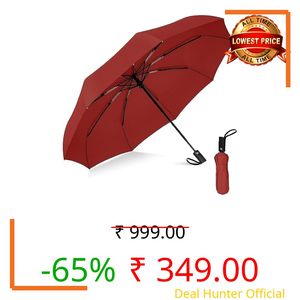 FLUZOV UV Umbrella for Sun & Rain – Auto Open/Close | Windproof | Travel-Friendly 3-Fold Design | SPF 50+ Coated | Big Canopy, Easy to Carry (reed)
