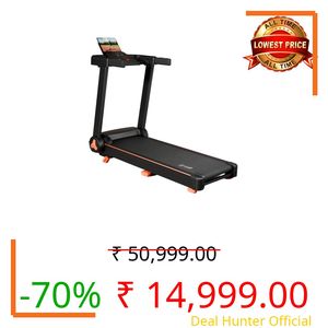 Fitkit by Cult PowerRunPlus Treadmill BLDC 5HP Peak & 120kg Weight Capacity | 14 km/h Max Speed | LED Display with Tablet Holder | 12 Preset Program | Home Gym Equipment