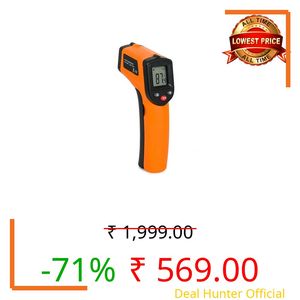 Thermocare Non-Contact Infrared Thermometer Gun, LCD Display, -50°C to 400°C `(-58°F to 752°F) Range, °C/°F Switchable, IR Thermometer for Industrial, Kitchen Cooking, Ovens,Orange