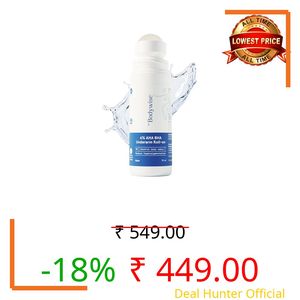 Be Bodywise 6% AHA BHA Underarm Roll On 75ml | 4% Lactic Acid, 1% Mandelic Acid, 1% Salicylic Acid | Controls Odour & Reduces Pigmentation for even tone skin | 0% Alcohol & 0% Aluminium | Aqua Fragrance