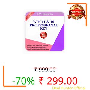 WIN 10 Professional (PRO) Lifetime Digital License, 1 PC Activation Key, 32/64-Bit Compatible, Instant Email Delivery, Unlimited Reinstallations [OS Key Card]