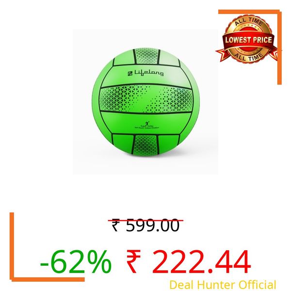 Lifelong Volleyball for Kids, Teens & Adults | Lightweight PVC | Soft Touch Training Ball | Indoor & Outdoor Play | Beach, Pool & Recreational Play | Green | 8.6 inches