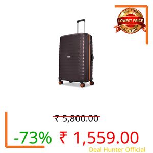 Aristocrat Altitude 8-Wheel Large Size Hard Case Trolley Bag, Brown