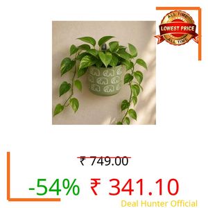 Urban Upvan Elephant Printed Green Terracotta Wall Planter – Premium Decorative Planter for Indoor & Outdoor Plants, Modern Elegant Flower Pot for Home, Garden & Office