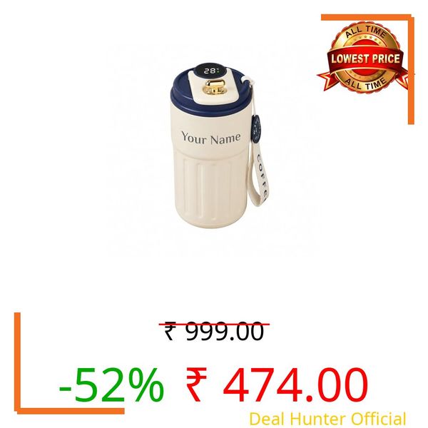 Vyroxa Personalized Coffee Tumbler with Name, Double Wall Insulated Customized Travel Mug with Lid, Coffee Mug for,Men Valentine Day Gifts, Corporate Gifts for Employee (Blue)