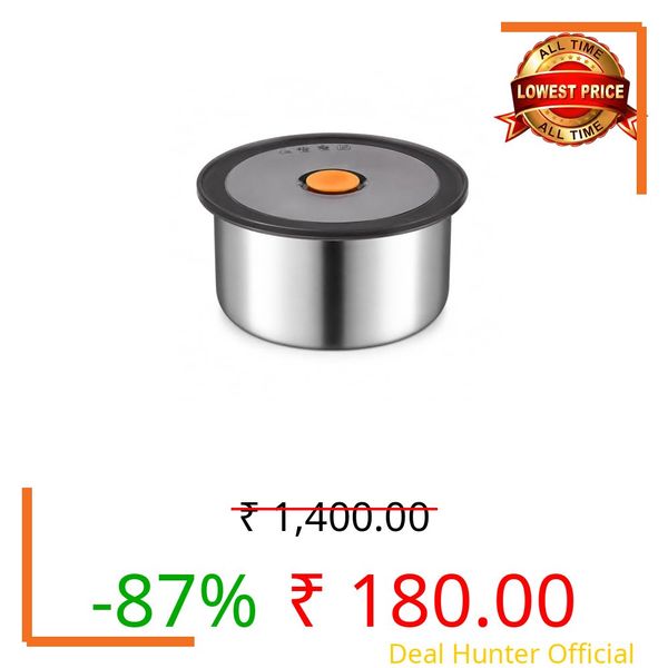 GAURINANDAN Stainless Steel Food Storage Containers with Airtight Lids, 500ML Lunch Box & Fridge Storage Container, Leak Resistant Food Container for Office, School & Gym