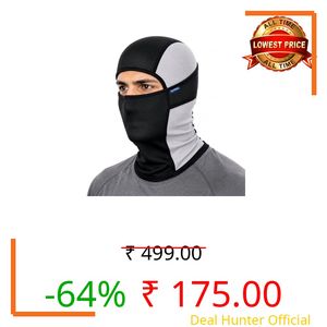 AUTOFRILL Balaclava for Men Black & Grey | Helmet Mask for Bike Riding | Full Face Cover, Sun Protection & Riding | Breathable UV Protection for Cycling, Trekking & Outdoor Use