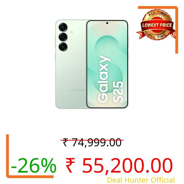 Samsung Galaxy S25 5G (Mint, 12GB RAM, 128GB Storage) | Snapdragon 8 Elite for Galaxy Processor | 50MP Triple Camera | 6.2-inch Dynamic AMOLED 2X Display | 4000mAh Battery | 5G Smartphone