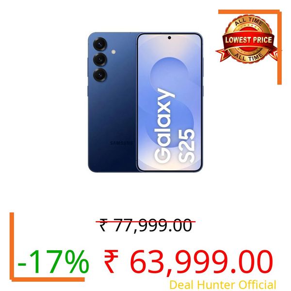 Samsung Galaxy S25 5G (Navy, 12GB RAM, 256GB Storage) | Snapdragon 8 Elite for Galaxy Processor | 50MP Triple Camera | 6.2-inch Dynamic AMOLED 2X Display | 4000mAh Battery | 5G Smartphone