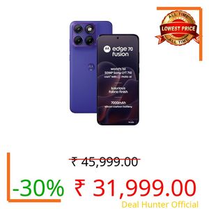 Motorola Edge 70 Fusion (Pantone Orient Blue, 8GB RAM, 256GB Storage) | Snapdragon 7s Gen 4 Processor | 50MP + 13MP Dual Camera | 32MP Front Camera | 6.8" Super HD Display | 7000mAh Battery
