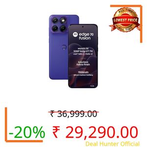 Motorola Edge 70 Fusion 5G (Pantone Orient Blue, 8GB RAM, 128GB Storage) | Snapdragon 7s Gen 4 | 50MP + 13MP Camera | 32MP Selfie Camera | 6.8-inch Display | 7000mAh Battery | 68W TurboPower Charging