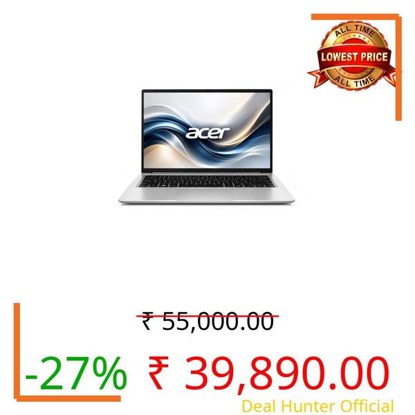 Acer One 14 Pro Laptop Z14-55M | 14" HD Display | AMD Ryzen 3 7320U | 8GB LPDDR5 RAM | 256GB NVMe SSD | Windows 11 MS Office | Thin & Light Design | AMD Radeon Graphics | Silver