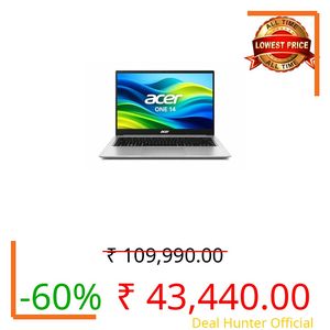 Acer One 14 Z14-55M Thin and Light Laptop | AMD Ryzen 3 7320U | 8GB LPDDR5/512GB NVMe SSD/Windows 11 Home | Ms-Office | 14-Inch HD Display, AMD Radeon 610M Graphics, Silver