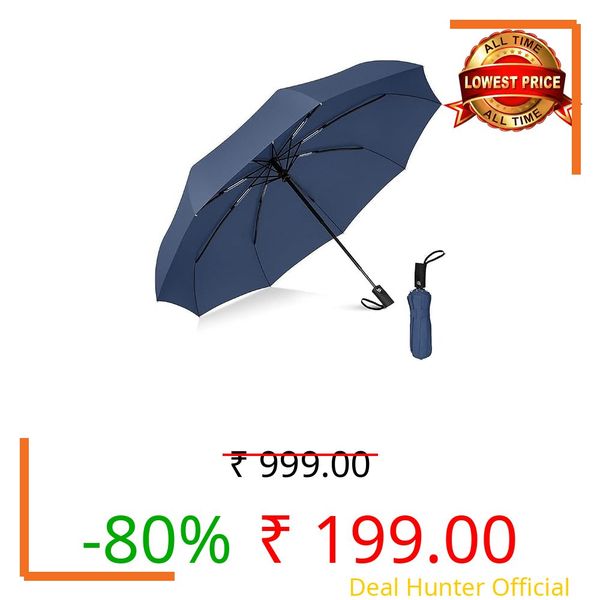 ISIRONA Compact Travel Umbrella, Blue
