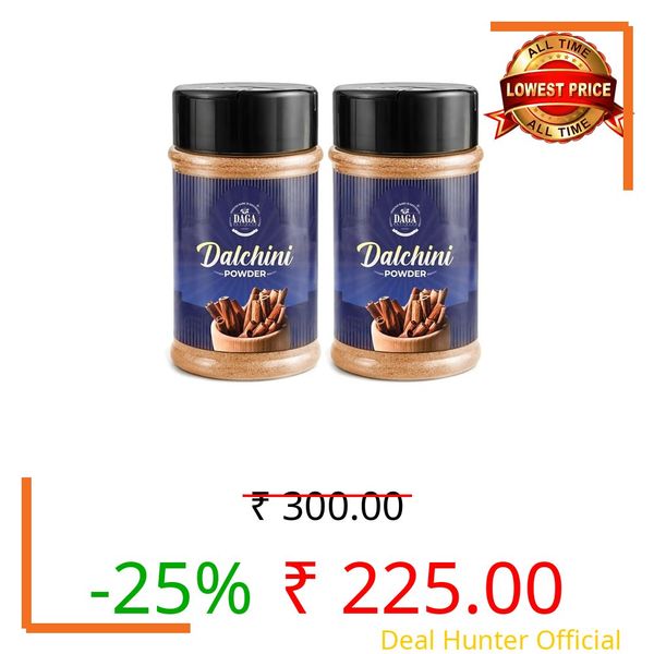 Daga Brothers Premium Dalchini Powder | Pure Handpicked Farm-Sourced Cinnamon | Zero Preservatives & Additives | Dalchini Masala for Tea, Cooking, Baking, Desserts & Daily Use | 40gm (Pack of 2)