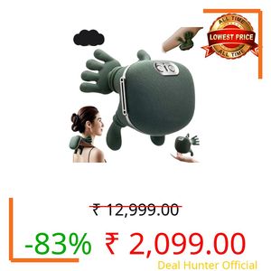 MEGAWISE Bionic Heated Massager (with 2 Year Warranty) Wireless Portable Shiatsu Neck and Back Massager, Electric Deep Tissue 4D Kneading Massage, Simulated Human Hand Design for Pain Relief Muscle Relax (GREEN-1)